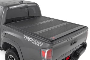 Toyota Tacoma Hard Low Profile Bed Cover - Rear - Rough Country - Tri-Fold - '16-'23